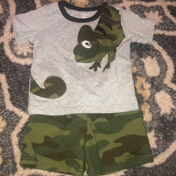18mo camo Carter’s short set lil boy - Picture 1 of 4